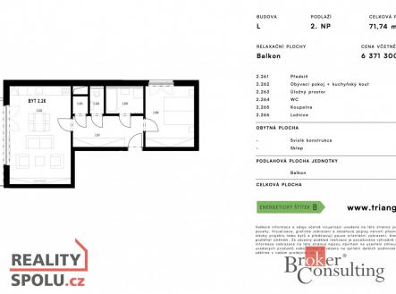 Prodej bytu, 2+kk, 71 m²