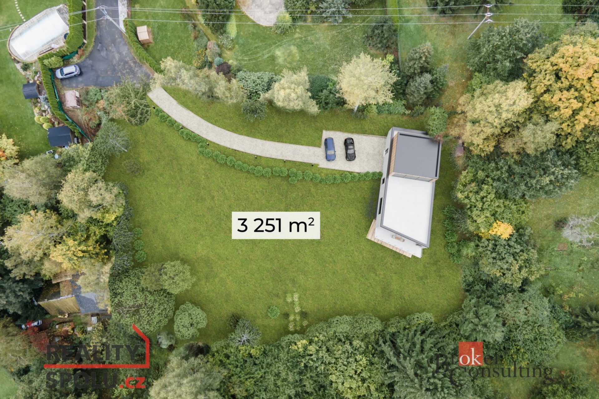 Prodej, pozemky/bydlení, 3251 m2, Kadlická 54, Liberec XV-Starý Harcov, 46015 Liberec (nečleněné měs