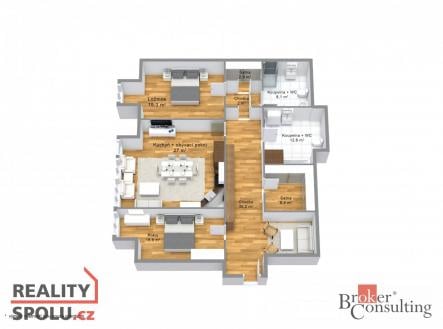 Prodej bytu, 3+kk, 137 m²