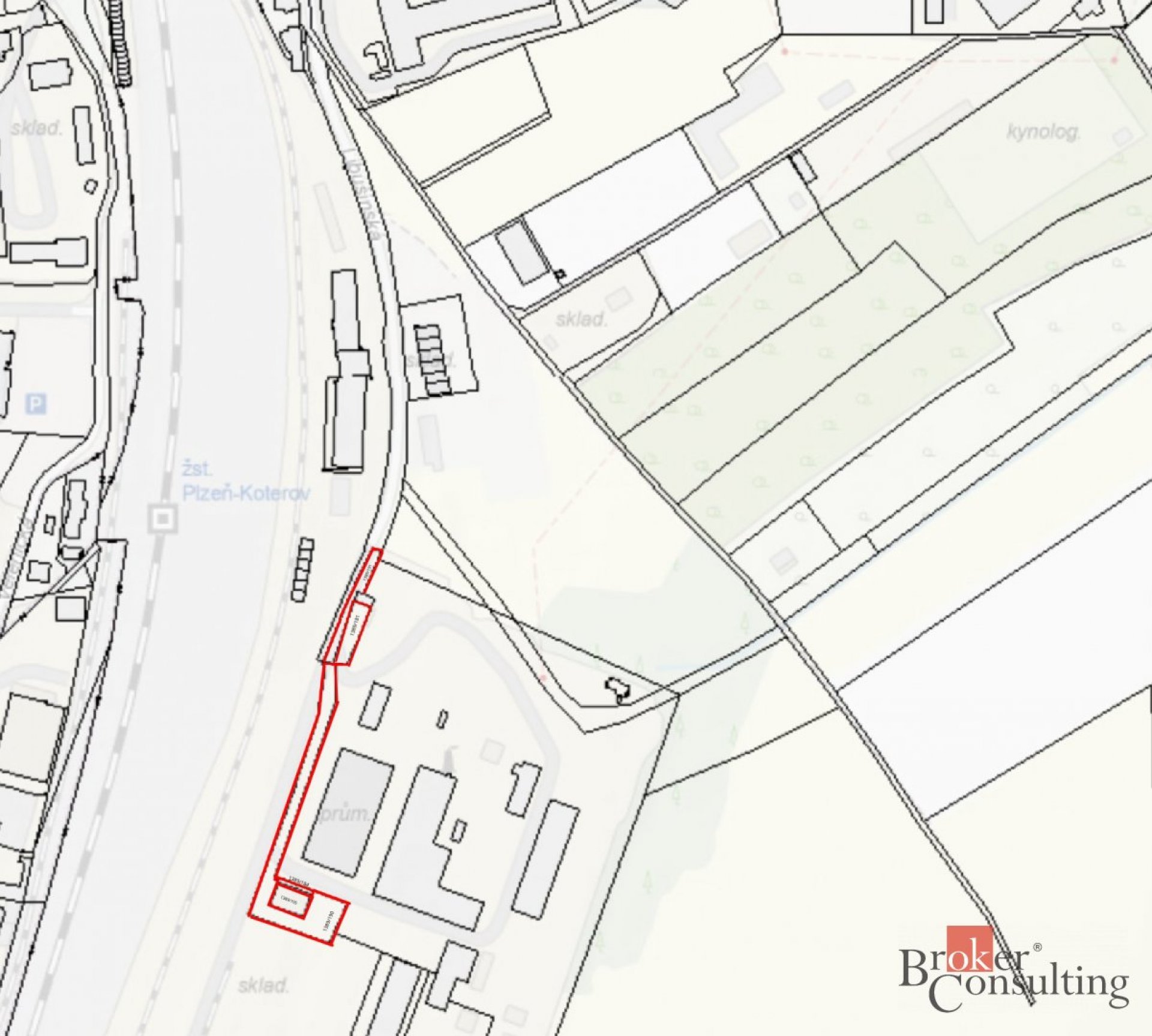 Prodej, pozemky/komerční, 2360 m2, Božkov , Plzeň, Plzeň-město [ID 73887]