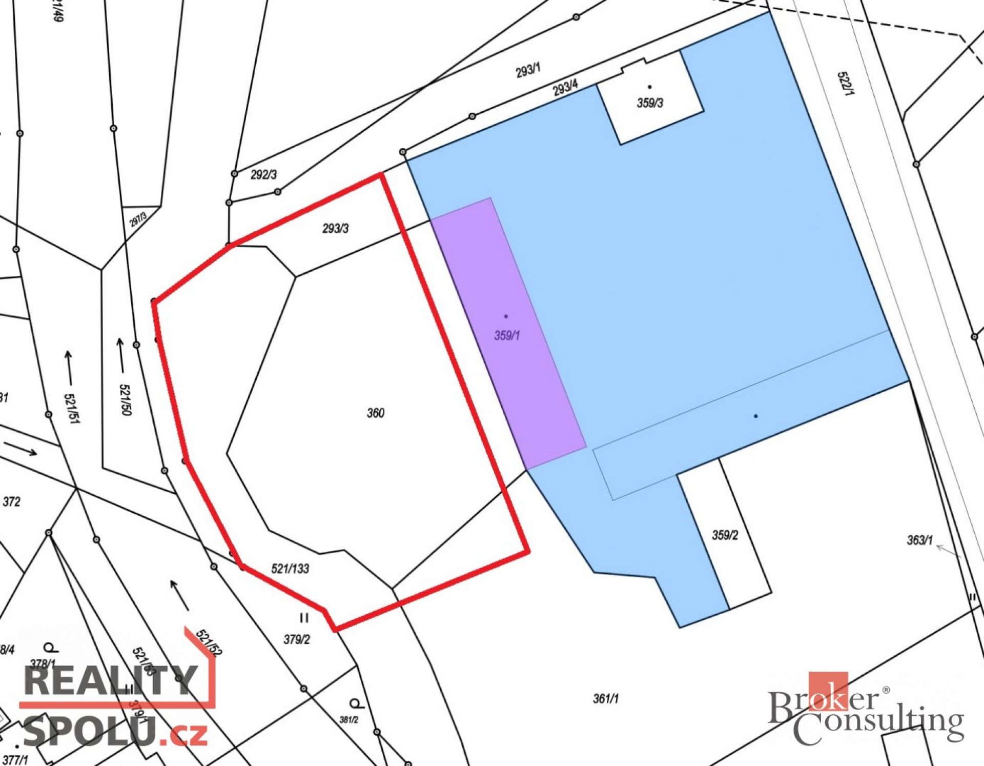 Prodej stavebních pozemků Žabeň