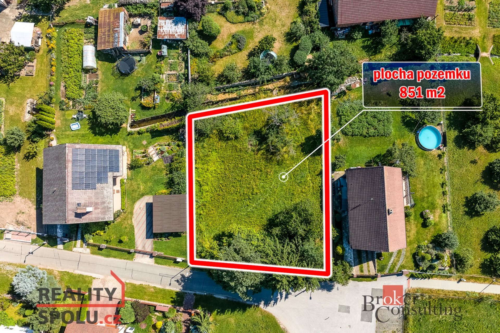 Prodej, pozemky/bydlení, 851 m2, Všestary, Hradec Králové [ID 70410]