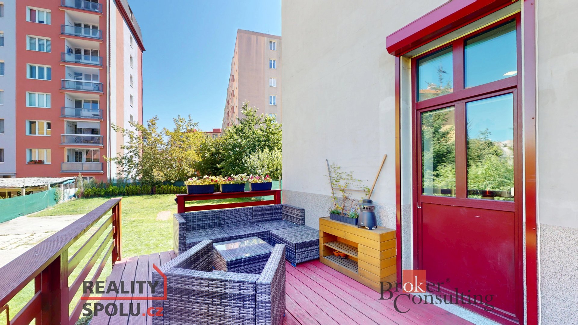 Bytová jednotka 2+kk s terasou a zahradou