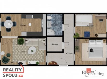 Prodej bytu, 3+1, 70 m²