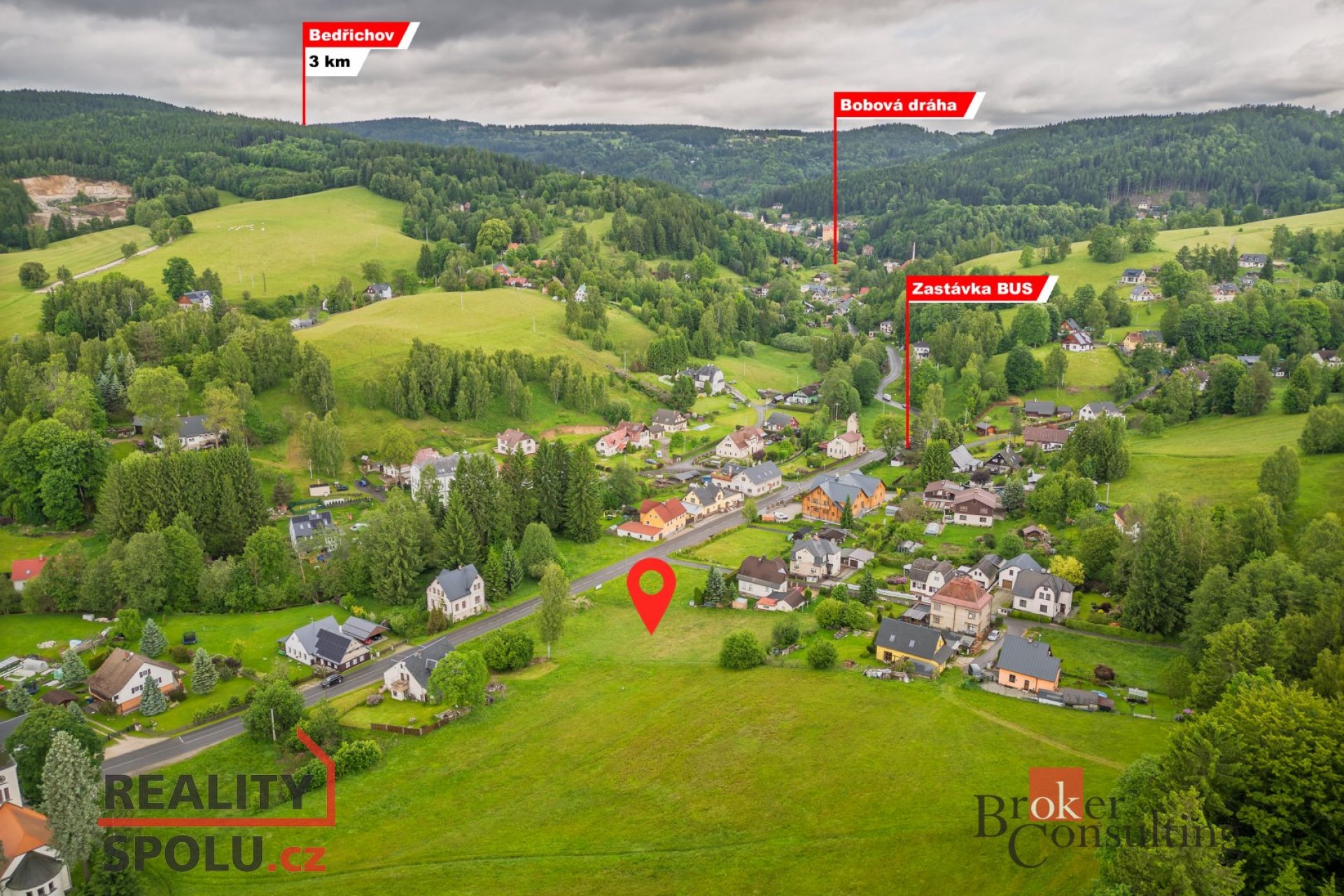 Prodej slunného stavebního pozemku