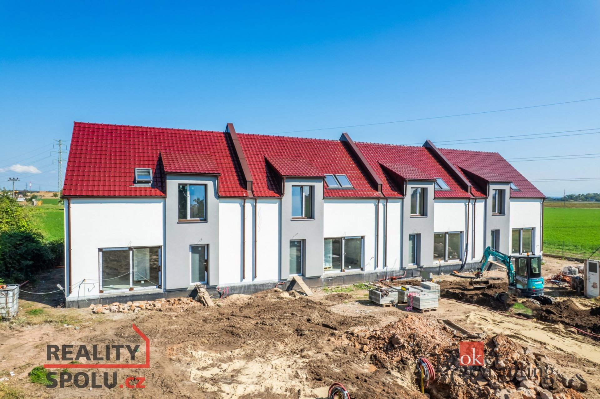 Prodej novostavby řadového rodinného domu 4+kk v obci Bříza u Všestar