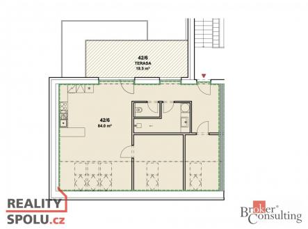 Prodej bytu, 3+kk, 102,5 m²