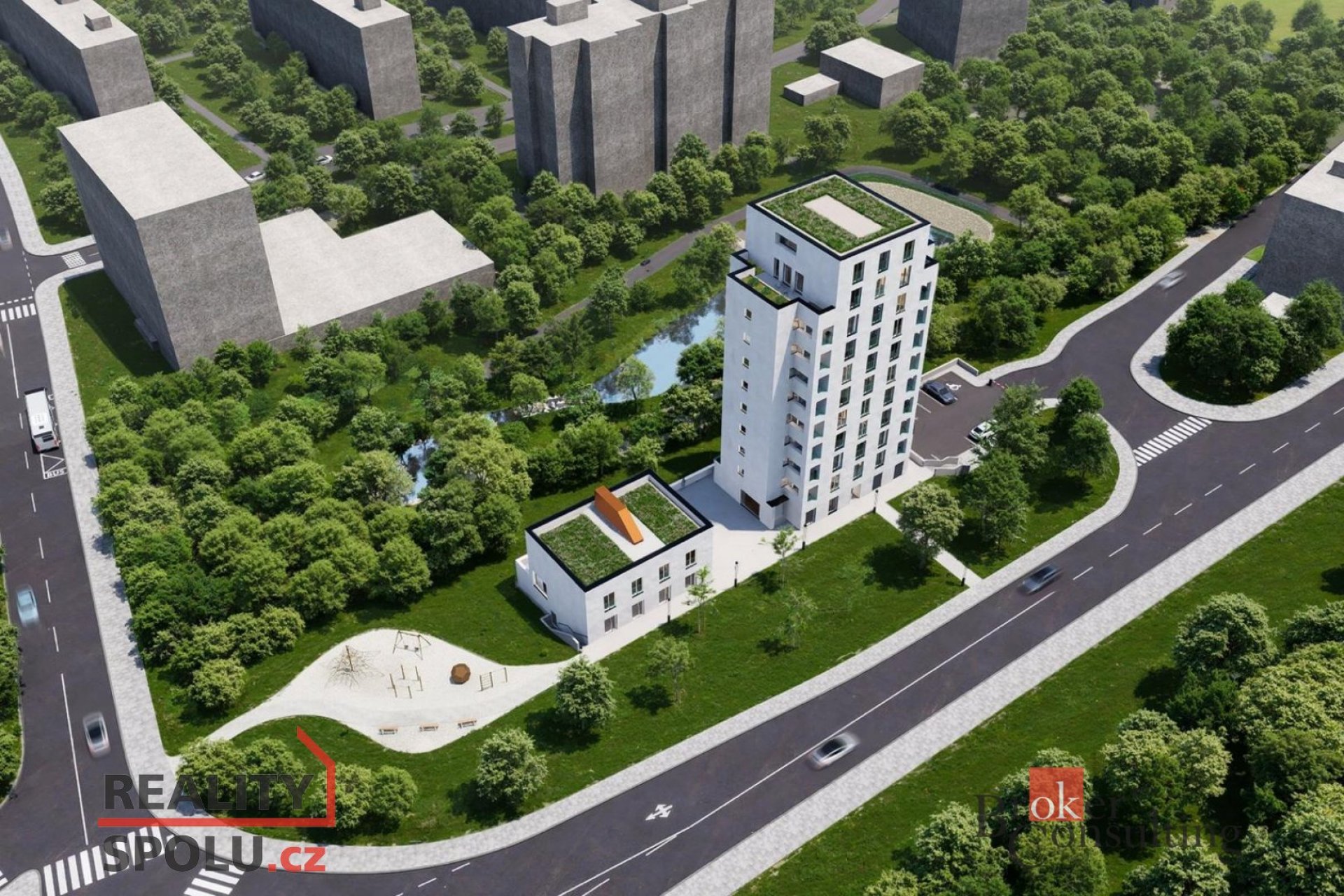Prodej bytu 2+kk, 46 m2 + lodžie v projektu Green Chodov