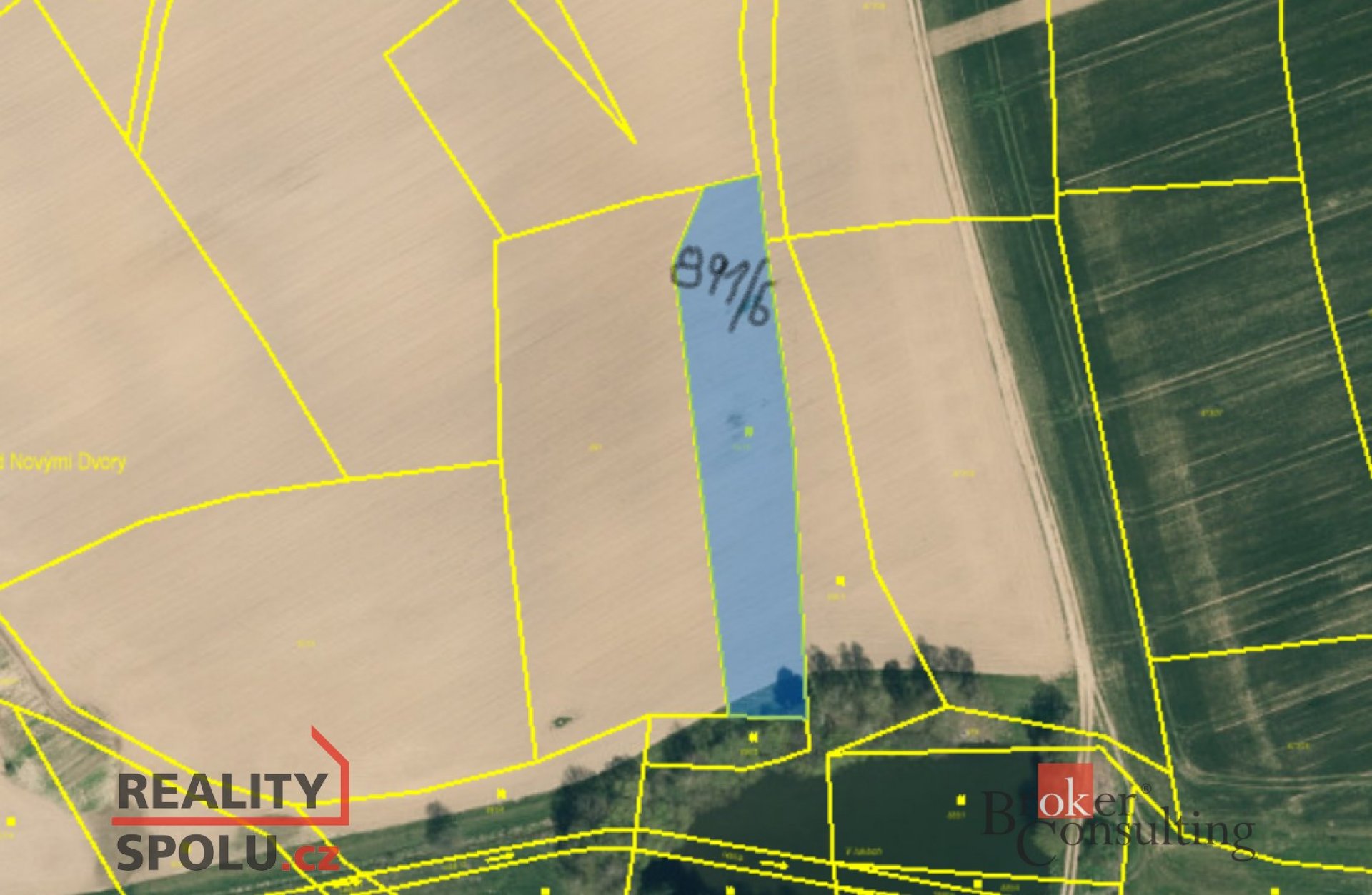 Prodej, pozemky/louka, 44551 m2, Miličín, Benešov [ID 76364]