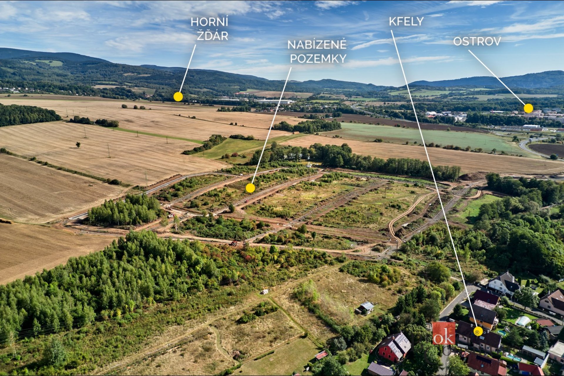 Prodej, pozemky/bydlení, 697 m2, Kfely , Ostrov, Karlovy Vary [ID 76822]