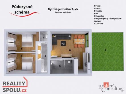 Prodej bytu, 3+kk, 72,4 m²