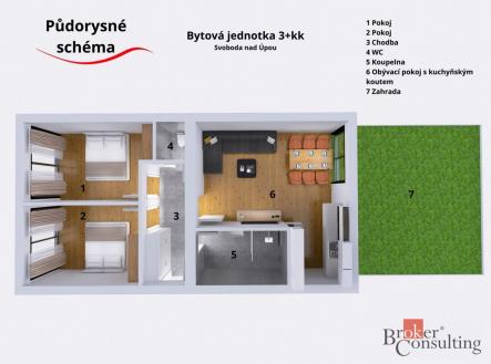 Prodej bytu, 3+kk, 72,4 m²
