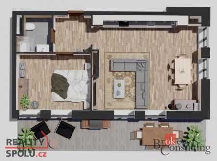 Prodej bytu, 2+kk, 54,19 m²