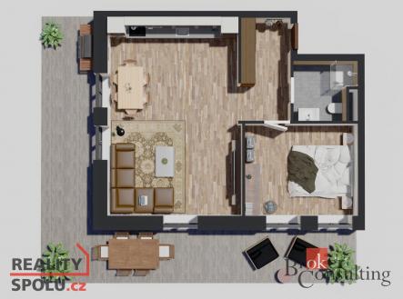 Prodej bytu, 2+kk, 54,19 m²