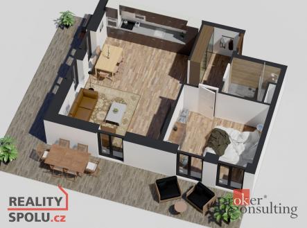 Prodej bytu, 2+kk, 54,19 m²