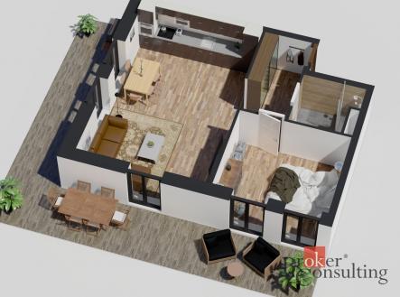 Prodej bytu, 2+kk, 54,19 m²