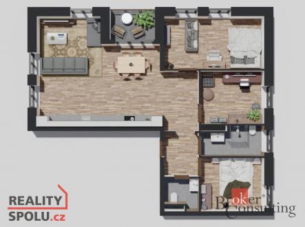 Prodej bytu, 4+kk, 54,19 m²