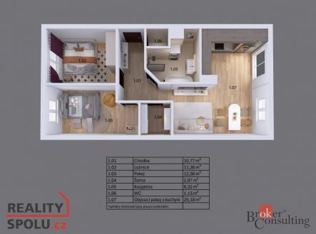 Prodej bytu, 3+kk, 78 m²
