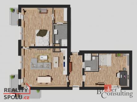Prodej bytu, 3+kk, 114 m²