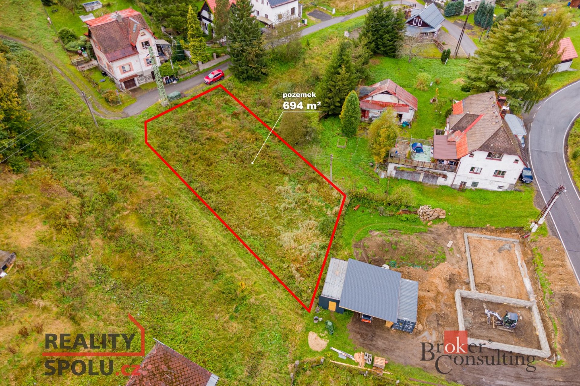 Prodej, pozemky/louka, 694 m2, Údolní 970, 46851 Smržovka, Jablonec nad Nisou [ID 78560]