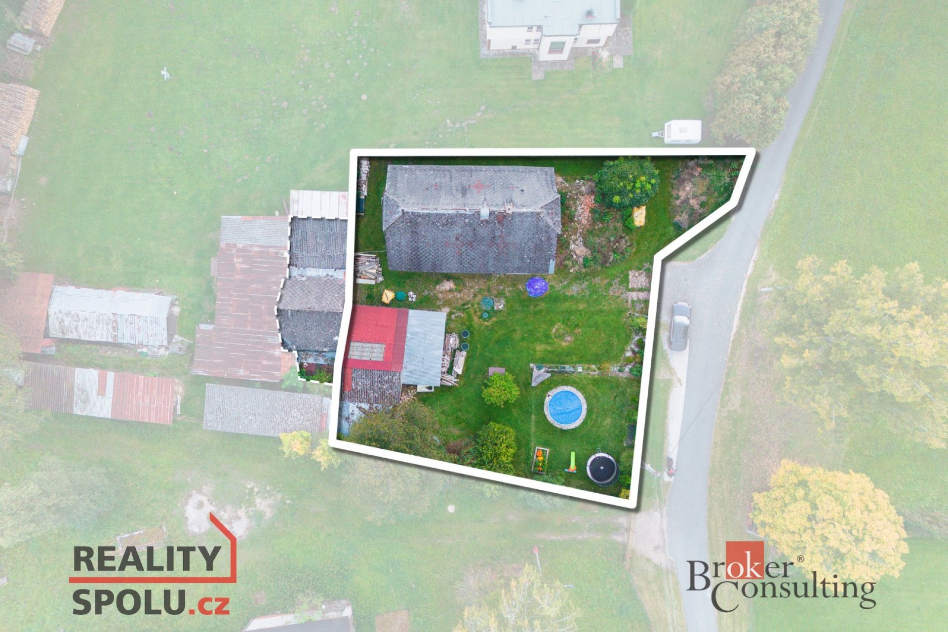 Prodej, pozemky/bydlení, 1175 m2, U koupaliště 12, 33842 Hrádek, Rokycany [ID 79130]