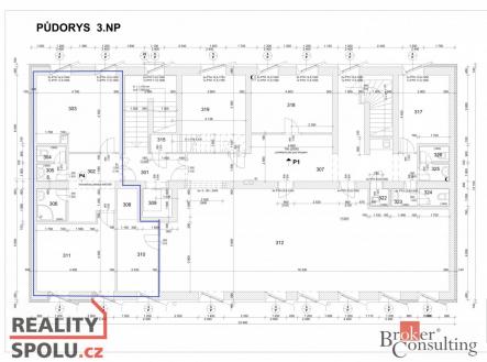 Pronájem komerčního objektu, administrativní budova, 66 m²