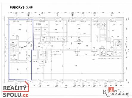 Pronájem komerčního objektu, administrativní budova, 54 m²