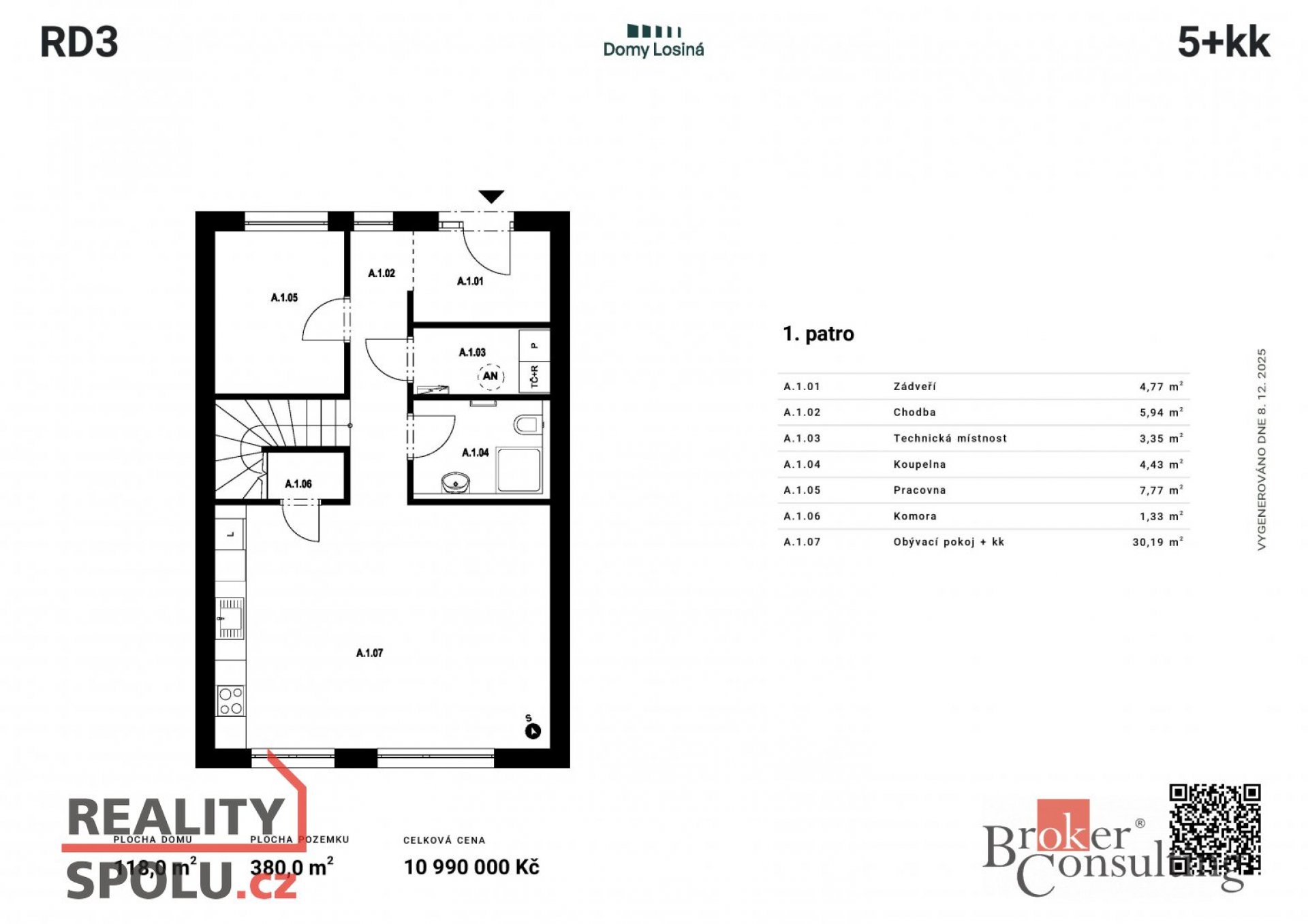 Prodej, domy/rodinný, 118 m2, 33204 Losiná, Plzeň-město [ID 80049]