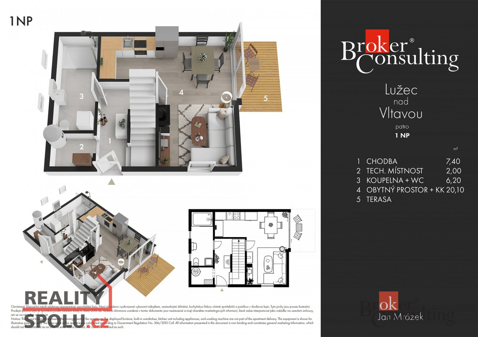 Prodej, domy/rodinný, 66 m2, Podřipská 369, 27706 Lužec nad Vltavou, Mělník [ID 78987]