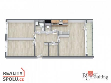 Pronájem bytu, 3+1, 79 m²