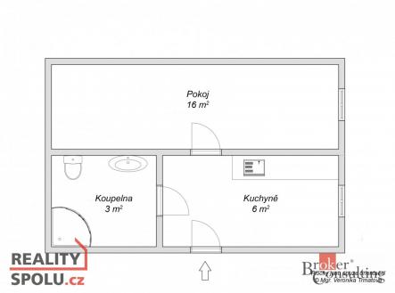 Pronájem bytu, 1+1, 25 m²