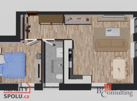 Prodej bytu, 2+kk, 47,53 m²