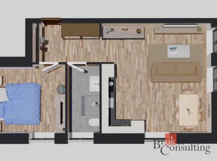 Prodej bytu, 2+kk, 47,53 m²