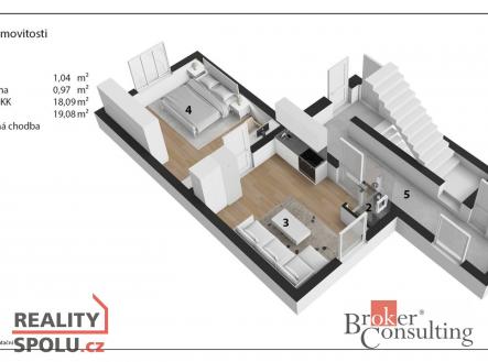 Prodej bytu, 2+kk, 35 m²