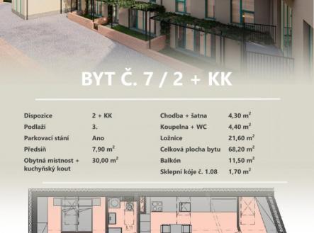 Prodej bytu, 2+kk, 70 m²
