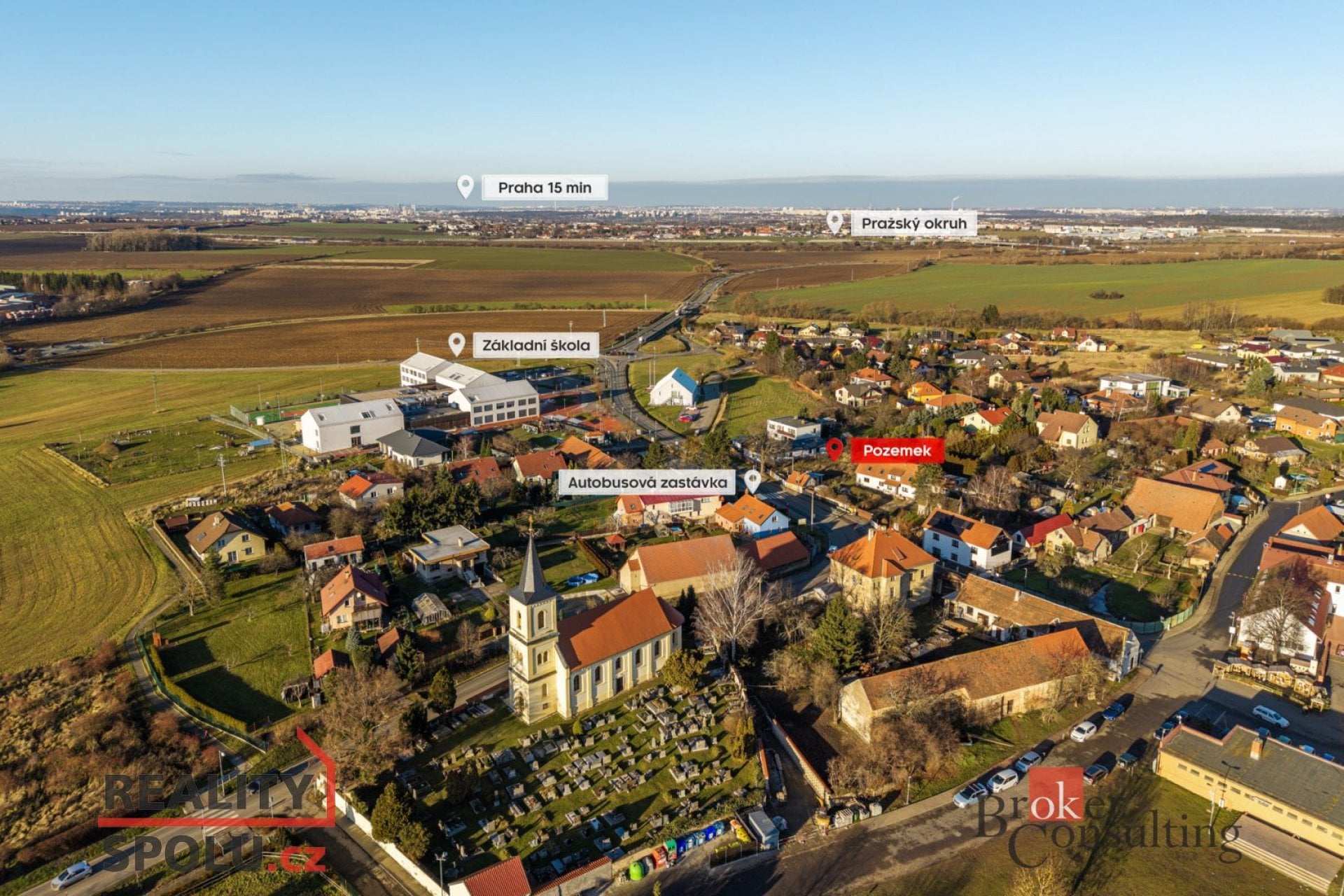 Prodej, pozemky/bydlení, 1402 m2, Pražská 465, Dolní Jirčany, 25244 Psáry, Praha-západ [ID 79932]