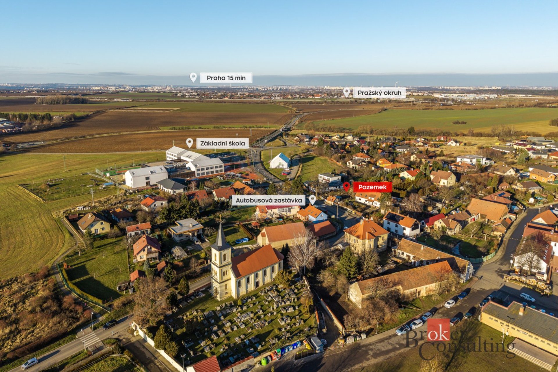 Prodej, pozemky/bydlení, 1402 m2, Pražská 465, Dolní Jirčany, 25244 Psáry, Praha-západ [ID 79932]
