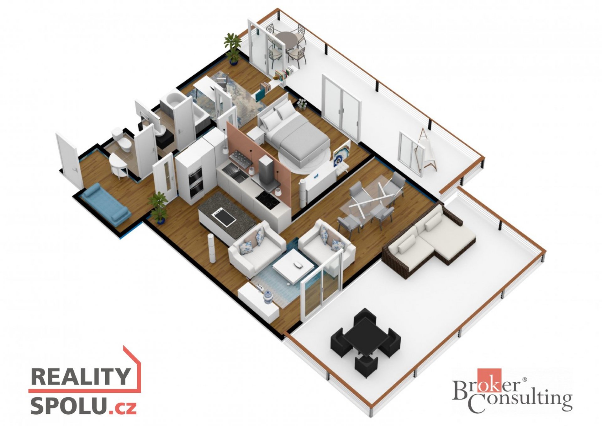 Pronájem, byty/3+kk, 76 m2, Wiesenthalova, Řeporyje, 15500 Praha 5 [ID 78953]