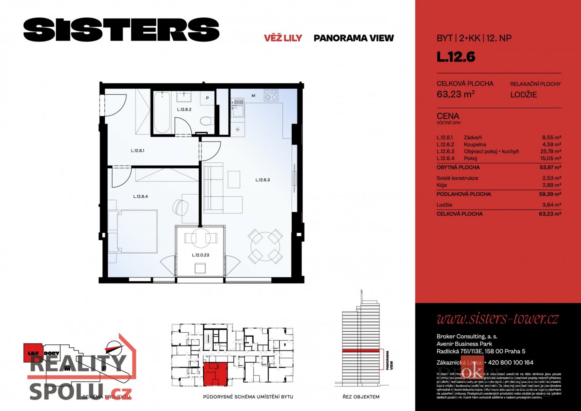 Prodej, byt 2+kk, 63 m2, Plzeň, náměstí Českých bratří 2476/10
