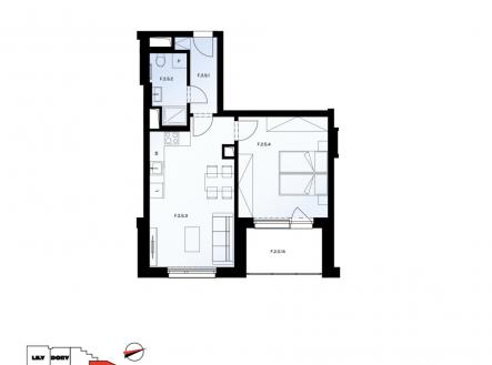 Prodej bytu, 2+kk, 55 m²
