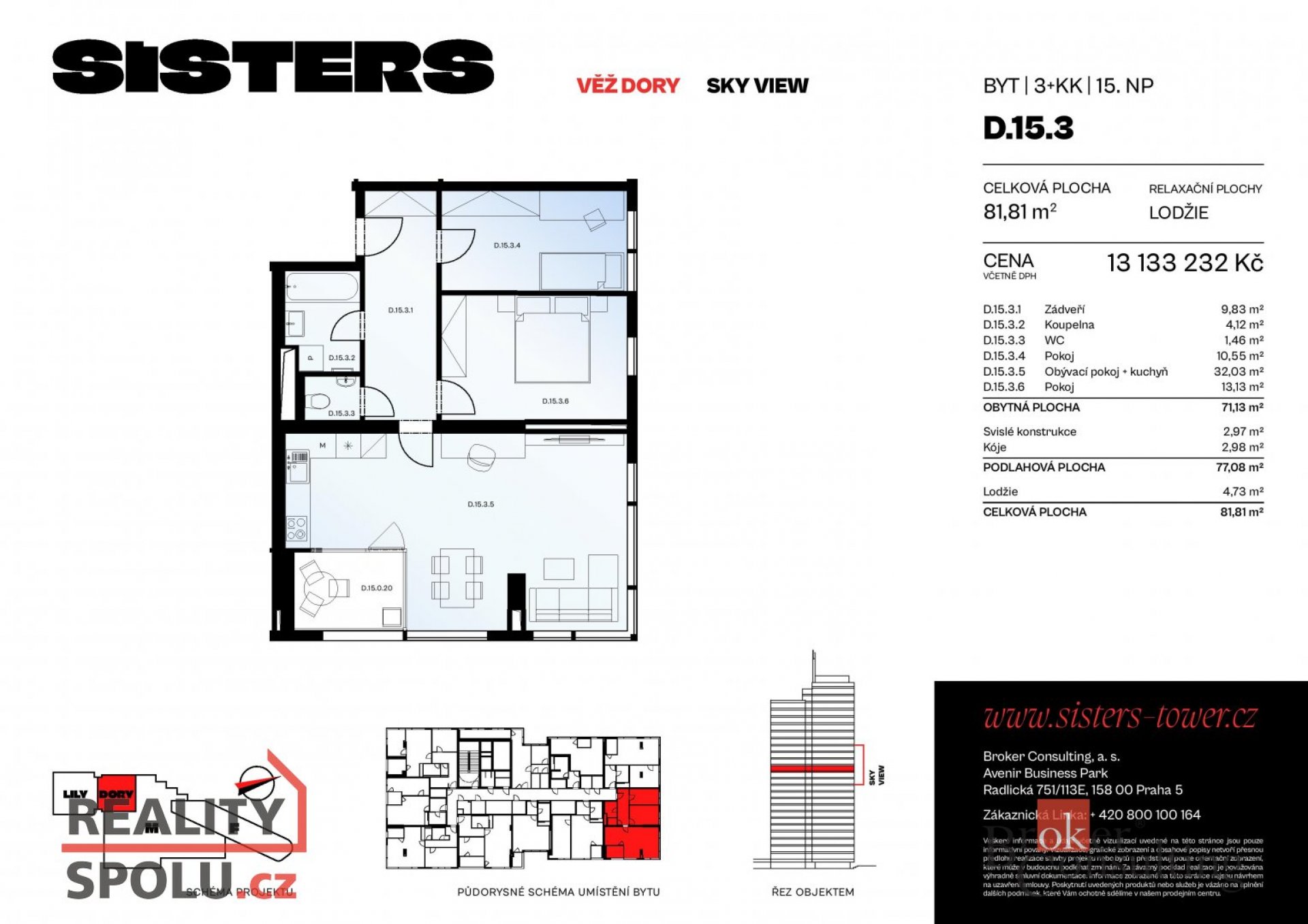 Prodej, byty/3+kk, 81.81 m2, náměstí Českých bratří 2476/10, Jižní Předměstí, 30100 Plzeň 3 [ID 8118