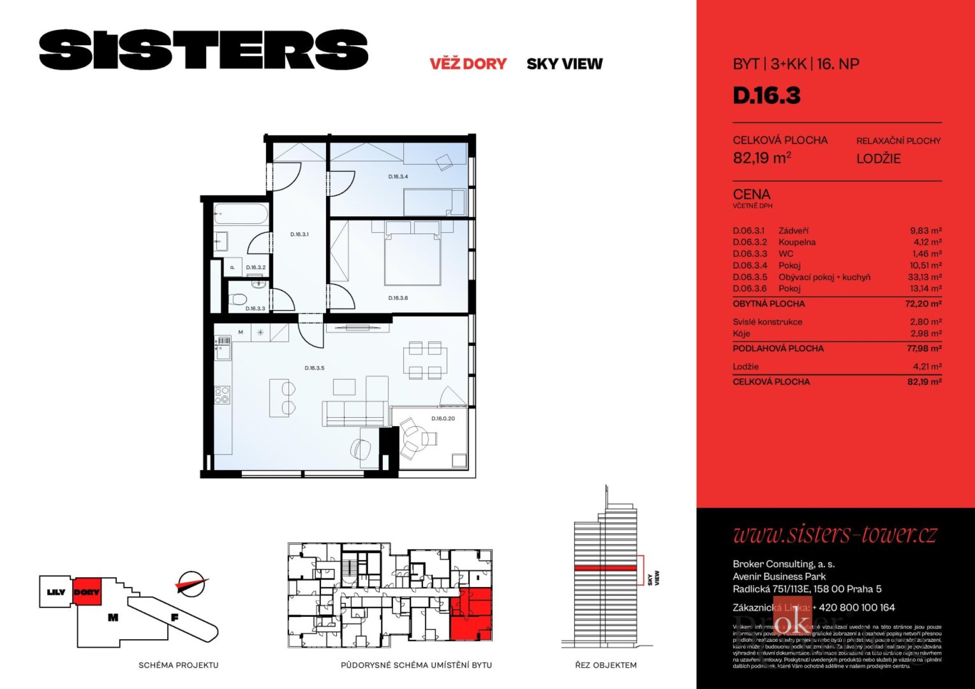 Prodej, byty/3+kk, 82.19 m2, náměstí Českých bratří 2476/10, Jižní Předměstí, 30100 Plzeň 3 [ID 8118