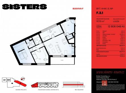 Prodej bytu, 4+kk, 117,7 m²