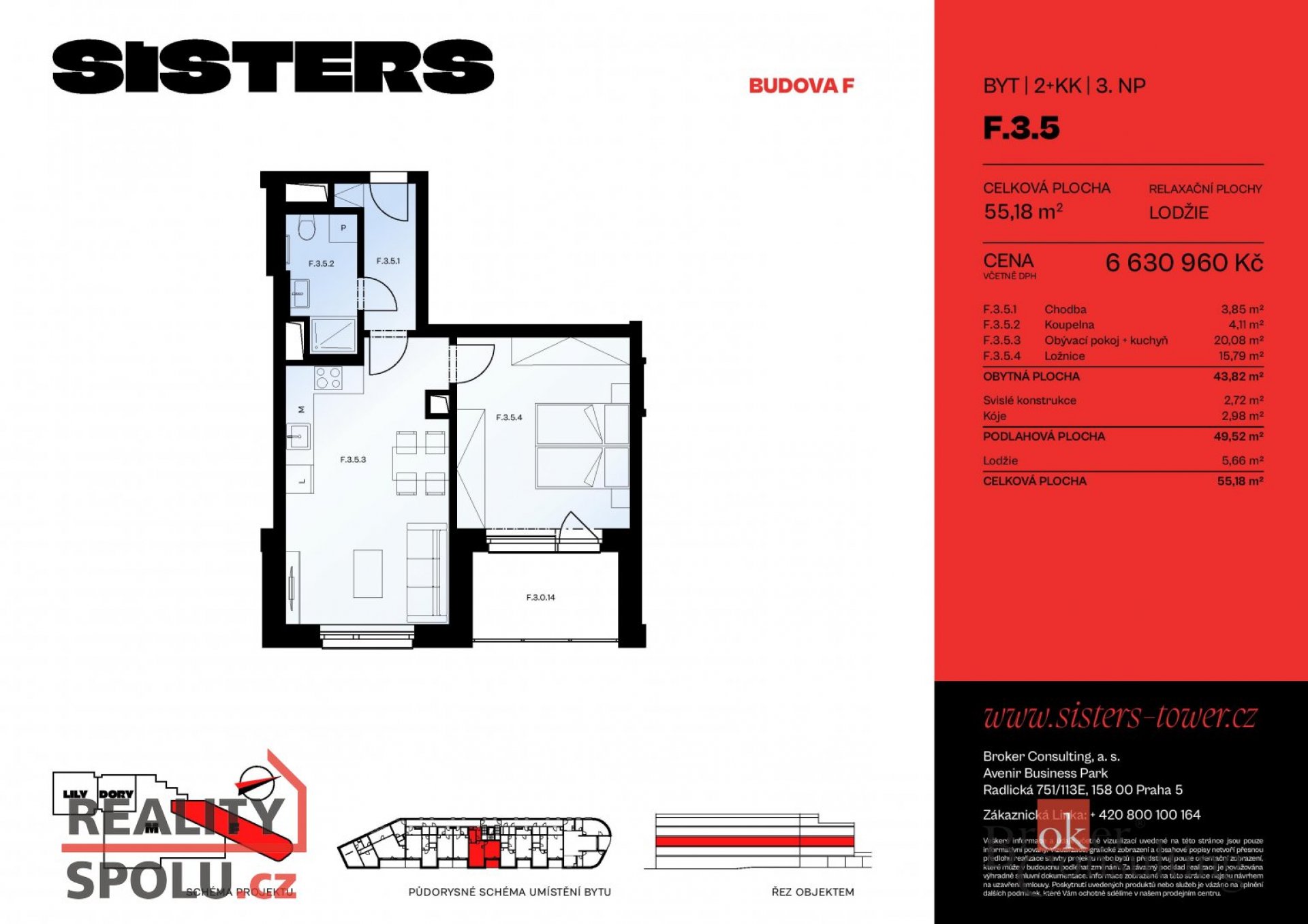 Prodej, byty/2+kk, 55.18 m2, náměstí Českých bratří 2476/10, Jižní Předměstí, 30100 Plzeň 3 [ID 8149
