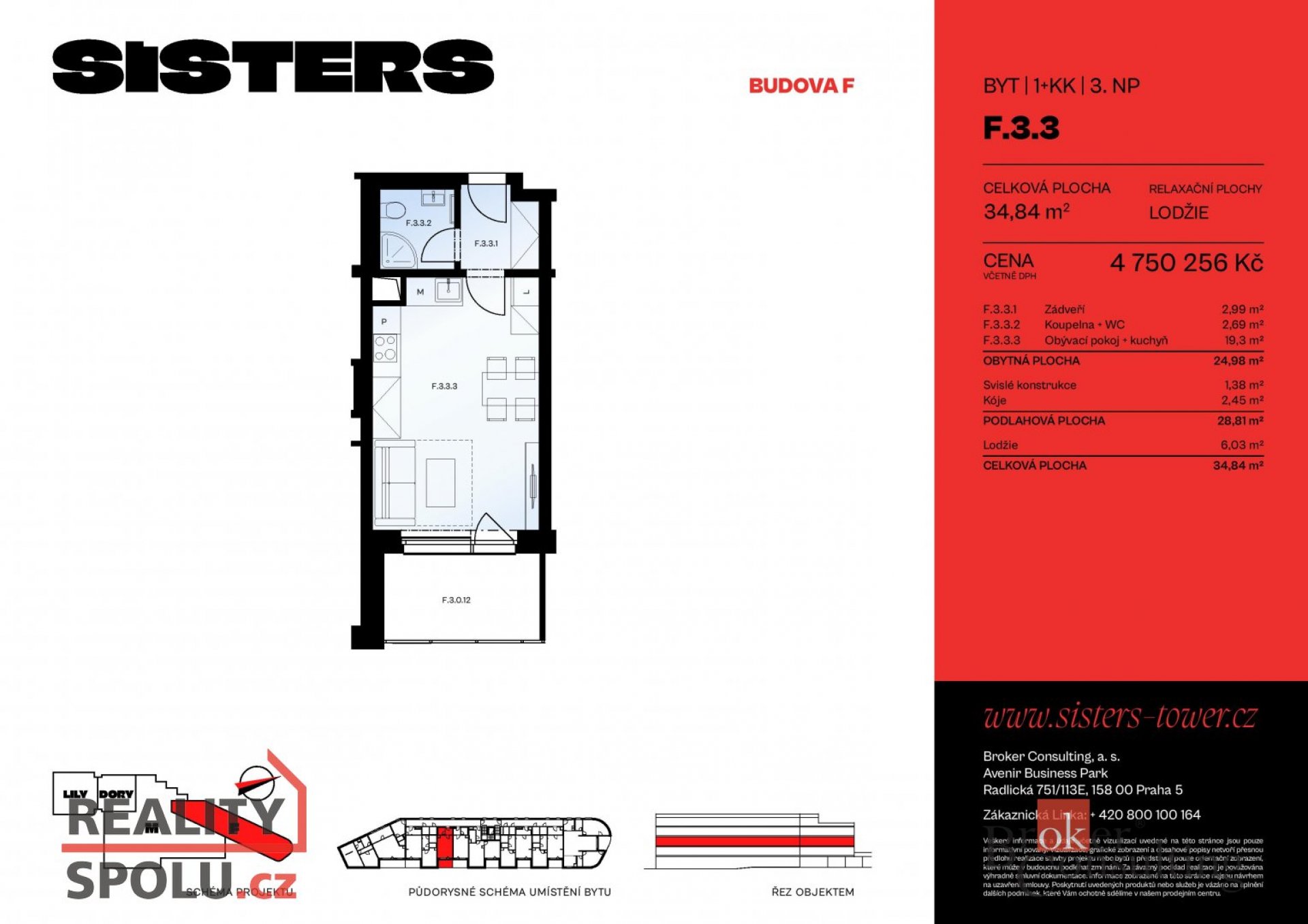 Prodej, byty/1+kk, 34.84 m2, náměstí Českých bratří 2476/10, Jižní Předměstí, 30100 Plzeň 3 [ID 8149
