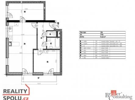 Prodej bytu, 3+kk, 83,1 m²