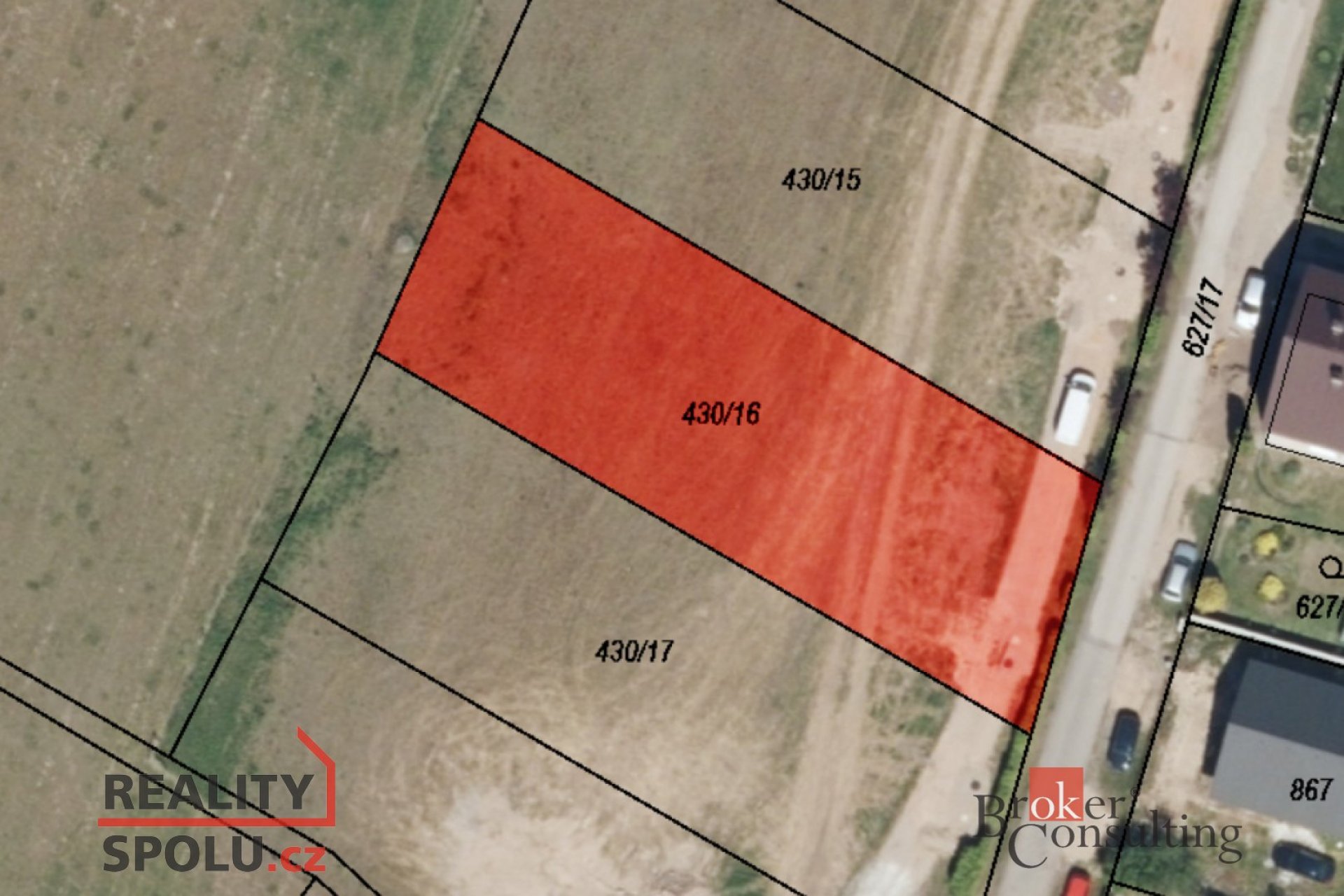Prodej stavebního pozemku v obci Semín u Přelouče 