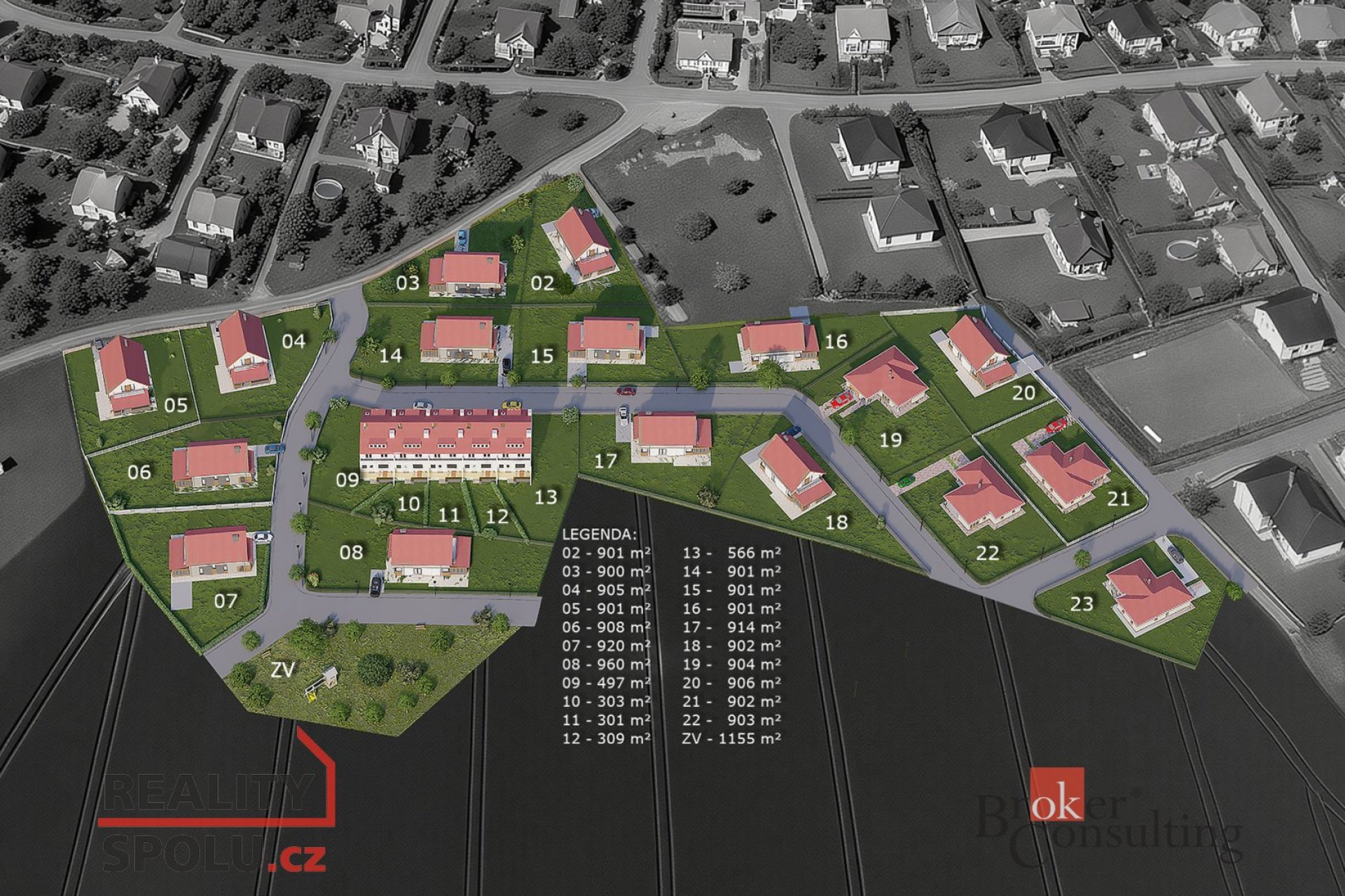 Pozemky pro výstavbu rodinných domů – Olbramovice u Votic