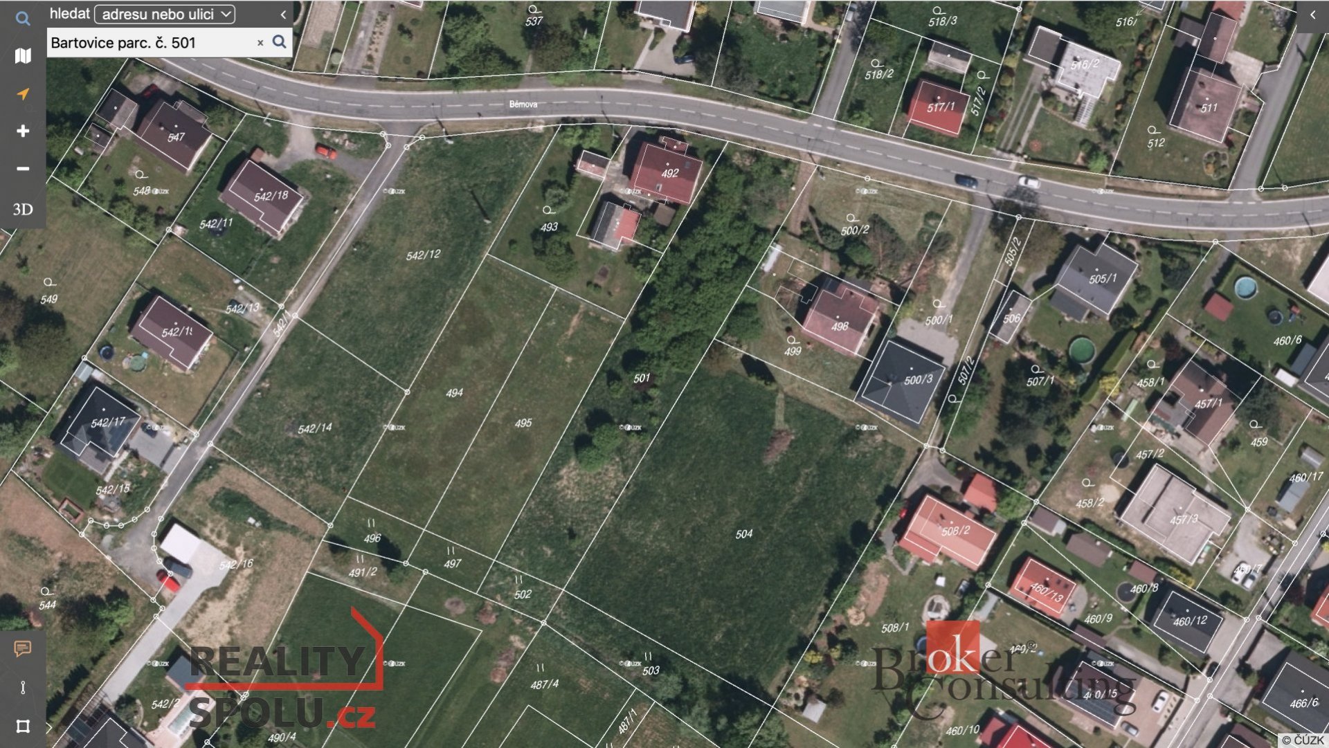 Prodej, pozemky/bydlení, 1900 m2, Bartovice , Radvanice a Bartovice [ID 80731]