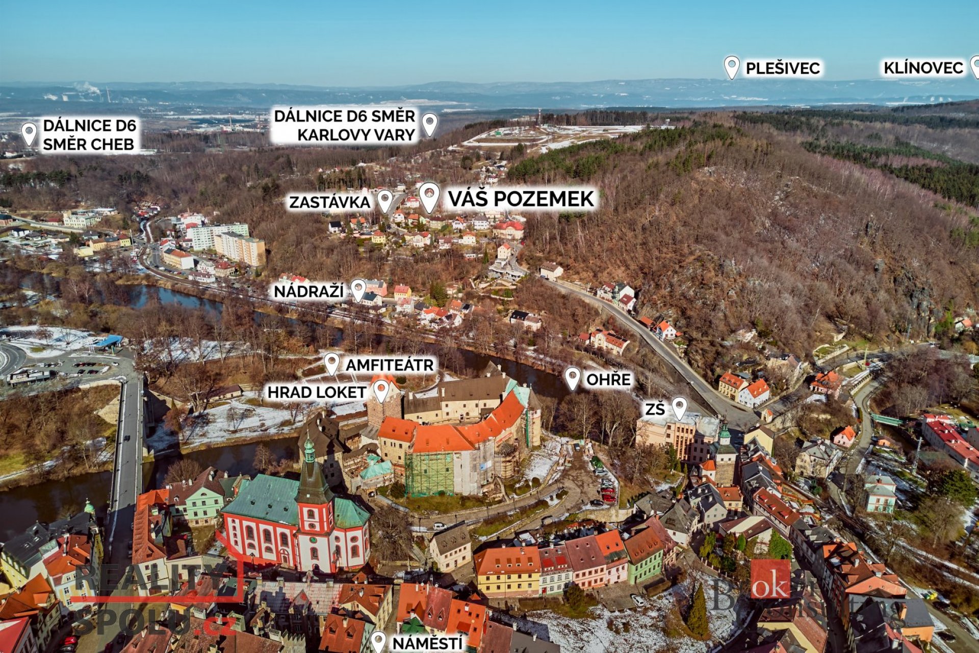 Prodej, pozemky/bydlení, 1803 m2, Loket, Sokolov [ID 81822]